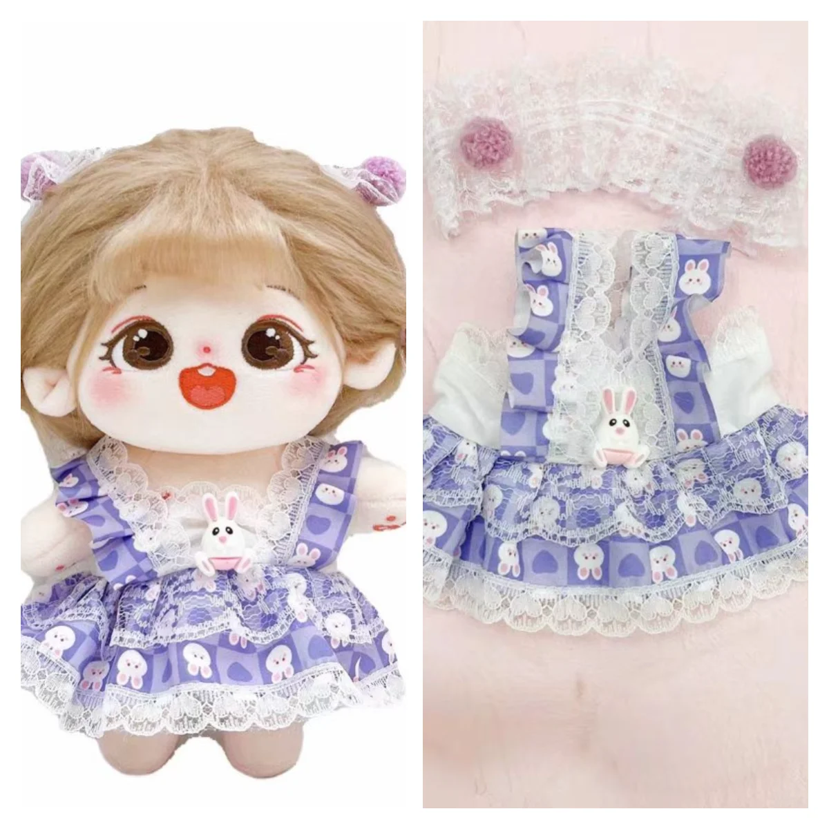 2025 New Love and Deepspace20CM Doll ClothesBlue long skirt Princess Dress Dress Set Lolita Dress Cotton Doll Accessories