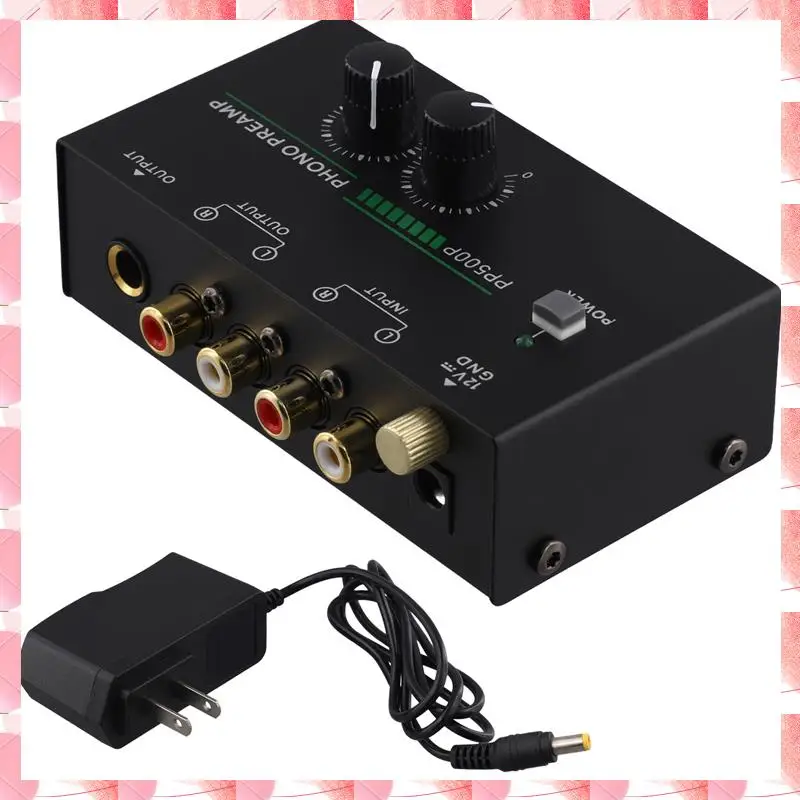 Preamplificatore per giradischi JAJA Phono, preamplificatore fonografico con ingresso RF A, uscita RCA/TRS, per riproduzione di record giradischi