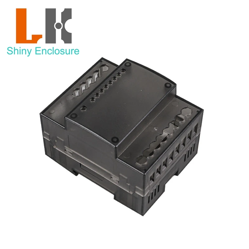 

2PCS/LotTranslucent Plastic Industrial Control Box Panel Enclosure Case Din Rail Project Electronic DIY PCB Enclosure 90x72x63mm