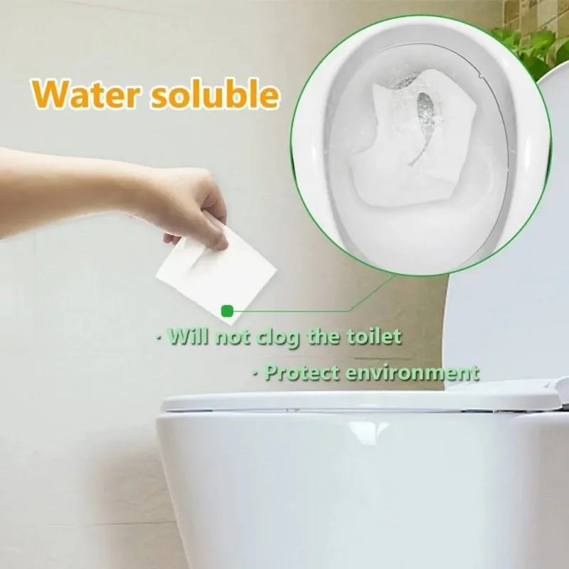100PCS Disposable Toilet Seat Cover Portable Travel Camping Hotel Bathroom Degradable Waterproof Toilet Mat Accessories image 2