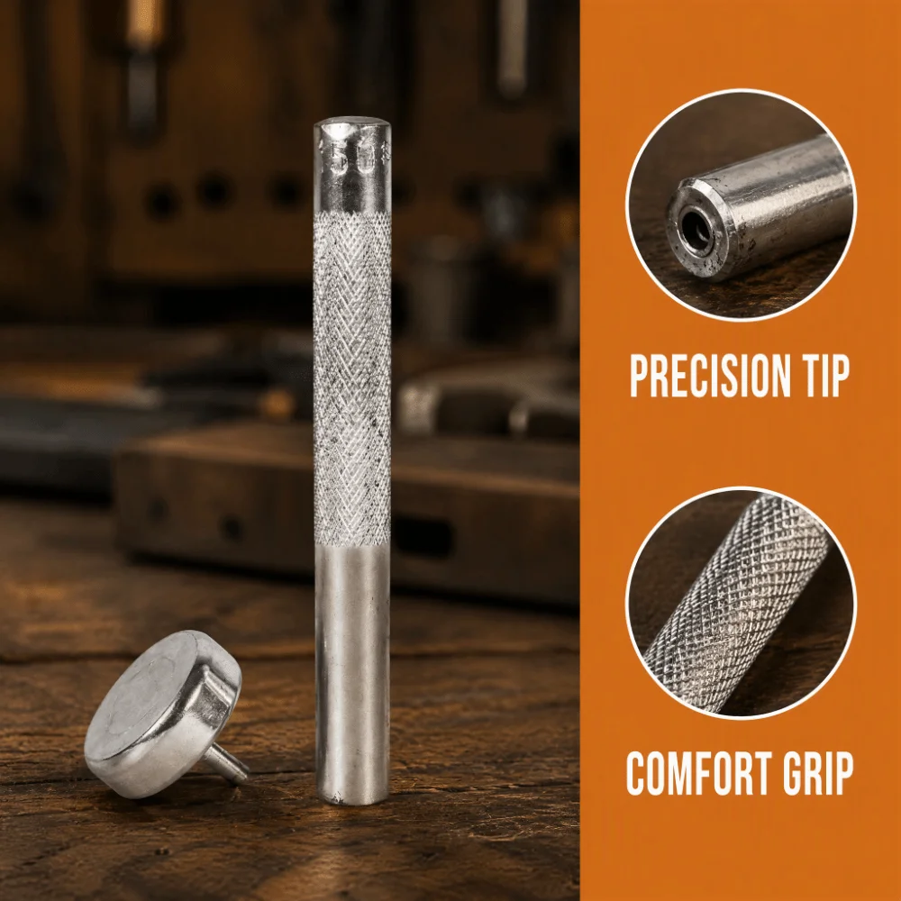 4mm Diameter Eyelet Punch Die Tool Die-Cast Structure 150# Grommet Size Grommet Punch Tool Hand Press Type Rivet Setter Tool