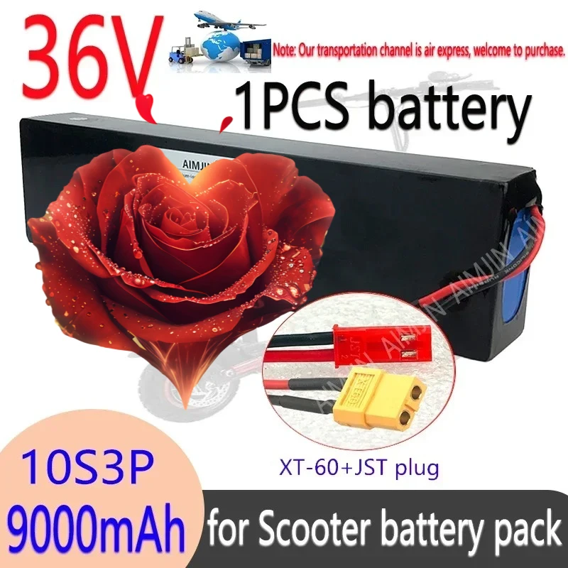 

36V 9.0Ah 10S3P battery pack,For Kugoo S2 / S3 / S4 / M2,etc,accessories,equipped with BMS，Electric scooter battery XT60 JST