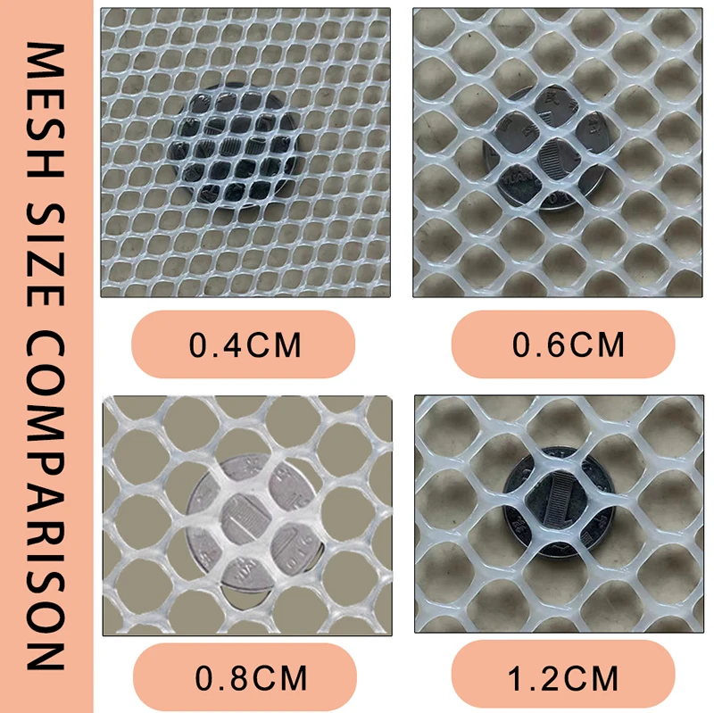 Safety Protection Net Garden Tools Universal Plastic Net 8mm Hole Protective Mesh for Gardening Poultry Floral Net