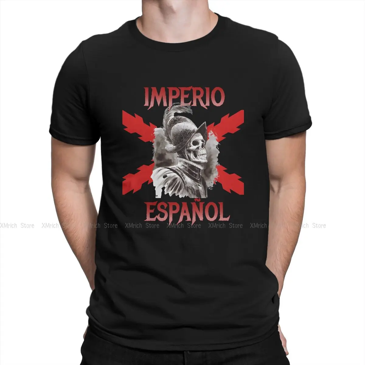 Spanish Empire Men TShirt Burgundy Cross O Neck Short Sleeve 100% Cotton T Shirt Humor Top Quality Gift Idea