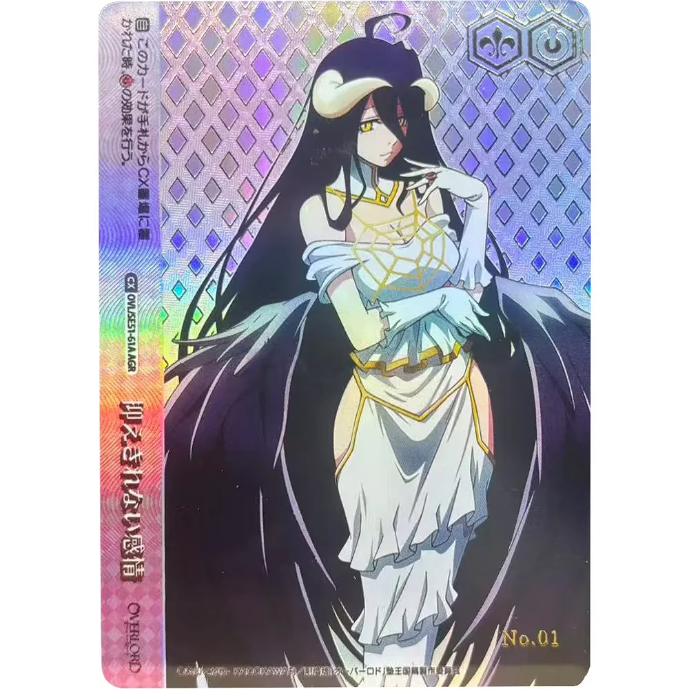 Weiss Schwarz Sammelkarten DIY Overlord Albedo Hochwertiges, selbstgemachtes Spiel Anime Karten Geschenkspielzeug