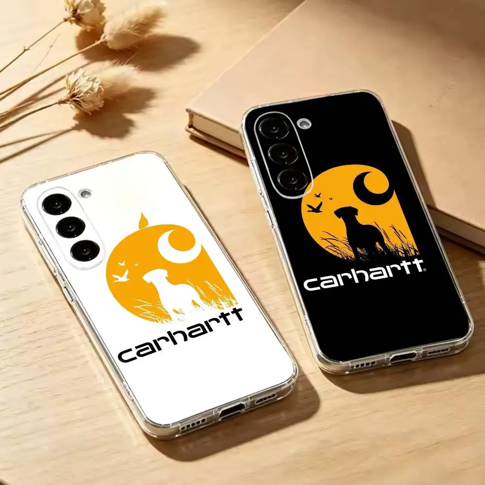 Carhartt Logo L-Leather Phone Case Silicone Soft for Samsung Galaxy A73,A72,A71,A70,A53,A52,A51Cover