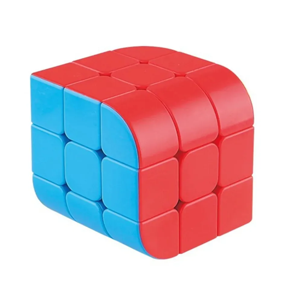 Fanxin Idea Fun Trihedral 3x3 Magic Cube 3Layers Professional Speed Cube Puzzle Cubo Magico Toys Birthday Christmas Gifts