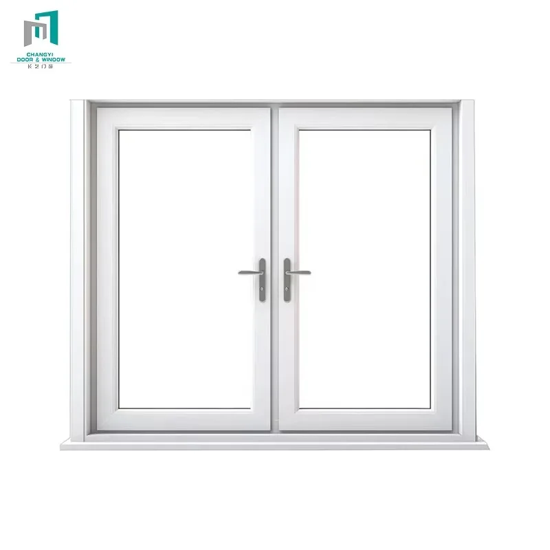 CHANGYI Triple Insulated Glass French Double Glaze Low UPVC Casement Windows Soundproof Plastic Steel Window