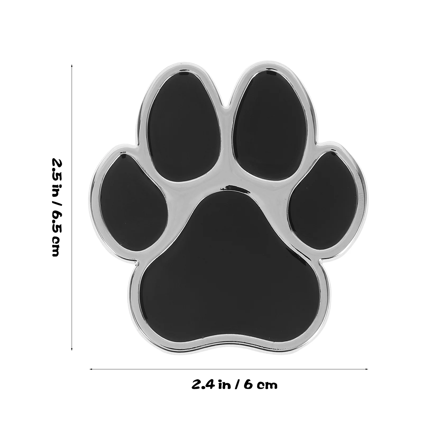 Car Stickers Footprint Interior Accessories Dog Paw Metal Cars for Decorate Auto