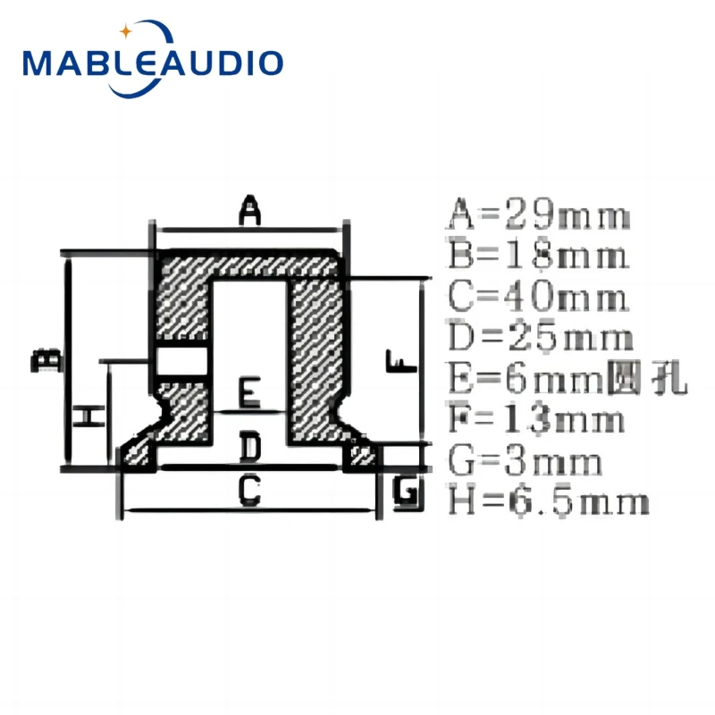 1PCS 40X18mm Solide Aluminium Legierung Gitter Knopf Gallenblase HIFI Sound Verstärker Volumen Potentiometer Gerade Korn knopf – Detail 1
