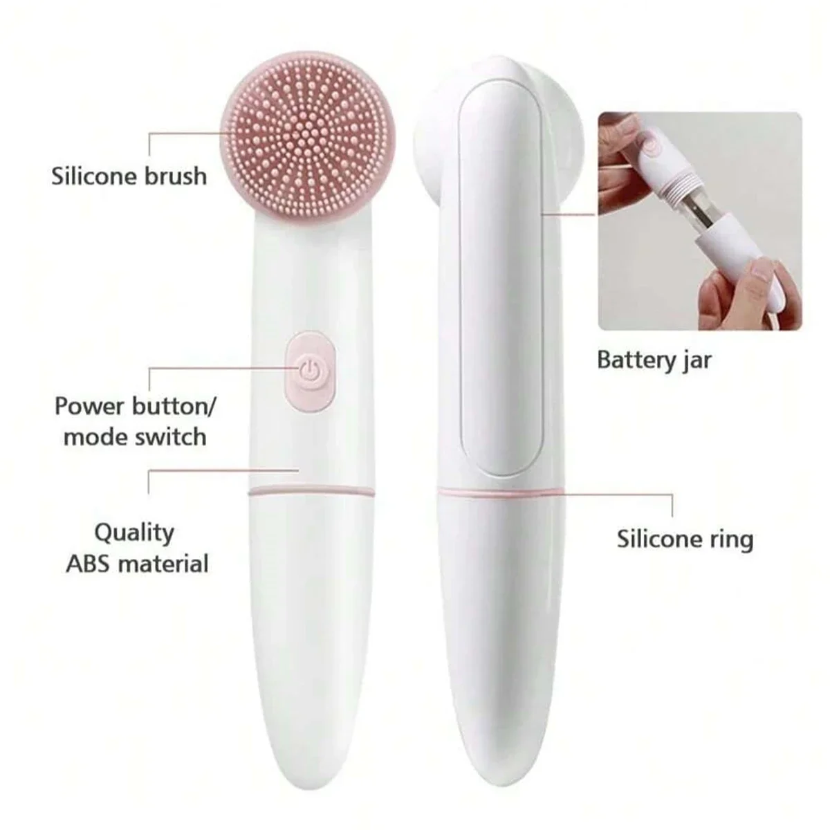 Brosse de nettoyage du visage électrique, exfoliant pour le visage, nettoyant pour le visage rotatif à vibrations soniques, outils de soins de la peau