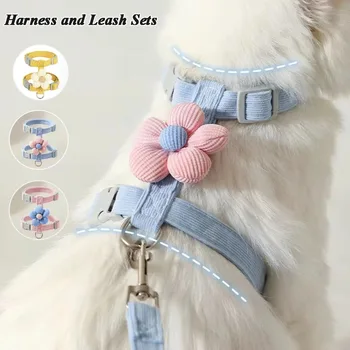 Cat Harness and Leash Sets Adjustable Dog Harness for Small Dog Leash Breashable Pet…