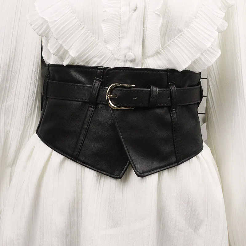 

Decorative corset women's black extra wide waistband elastic elastic simple