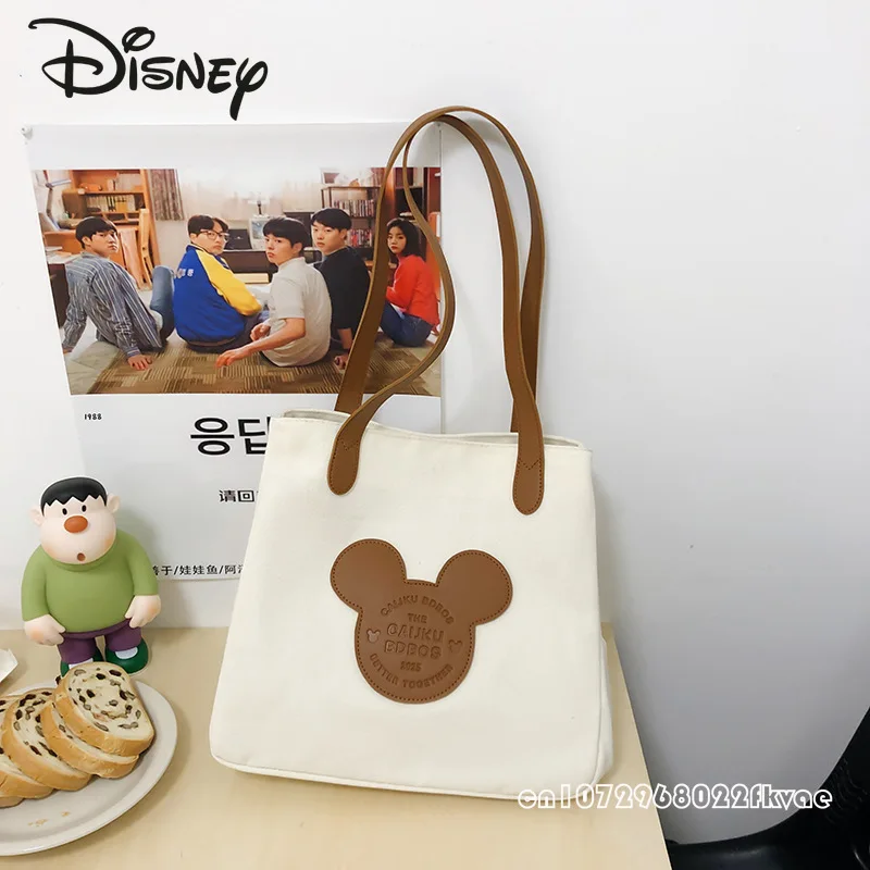 Disney Mickey neue Damen handtasche modische hochwertige Damen Umhängetasche einfarbige Cartoon große Kapazität Einkaufstasche