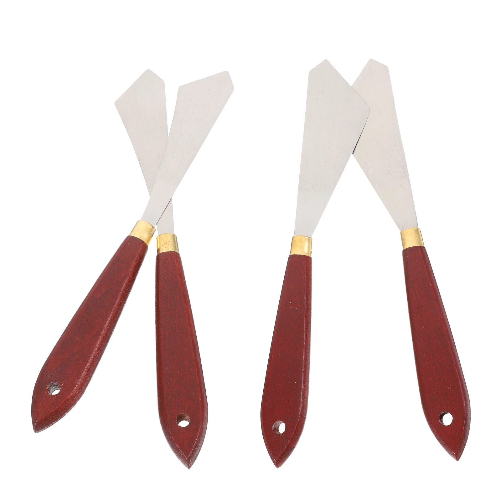 

4 Pcs Scraper Oil Painting Knife Set Stainless Steel Cutters Drawing Pigment Spatula Art Shovels Spatulas