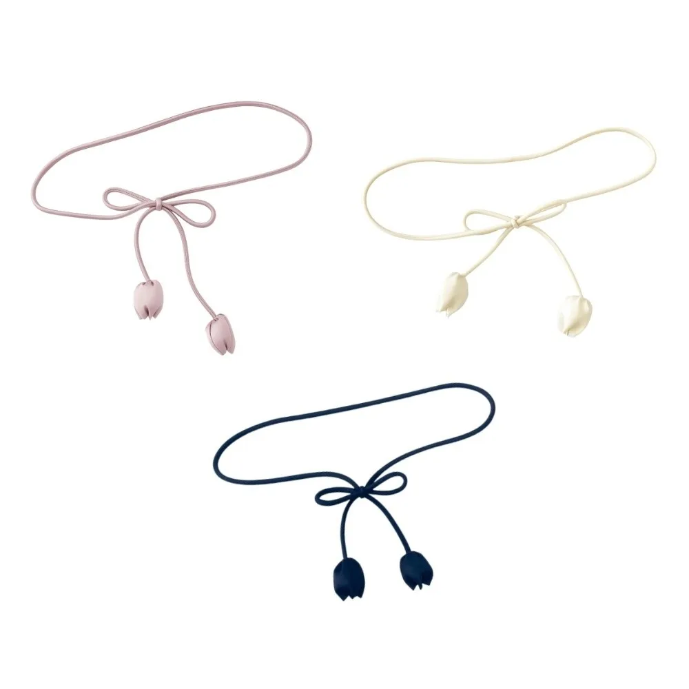 Unico cinturino in pelle PU con cordino a tulipano, lungo e sottile, annodato, cintura per abito, forma rotonda, allacciatura, fiore, corda in vita, abito da donna