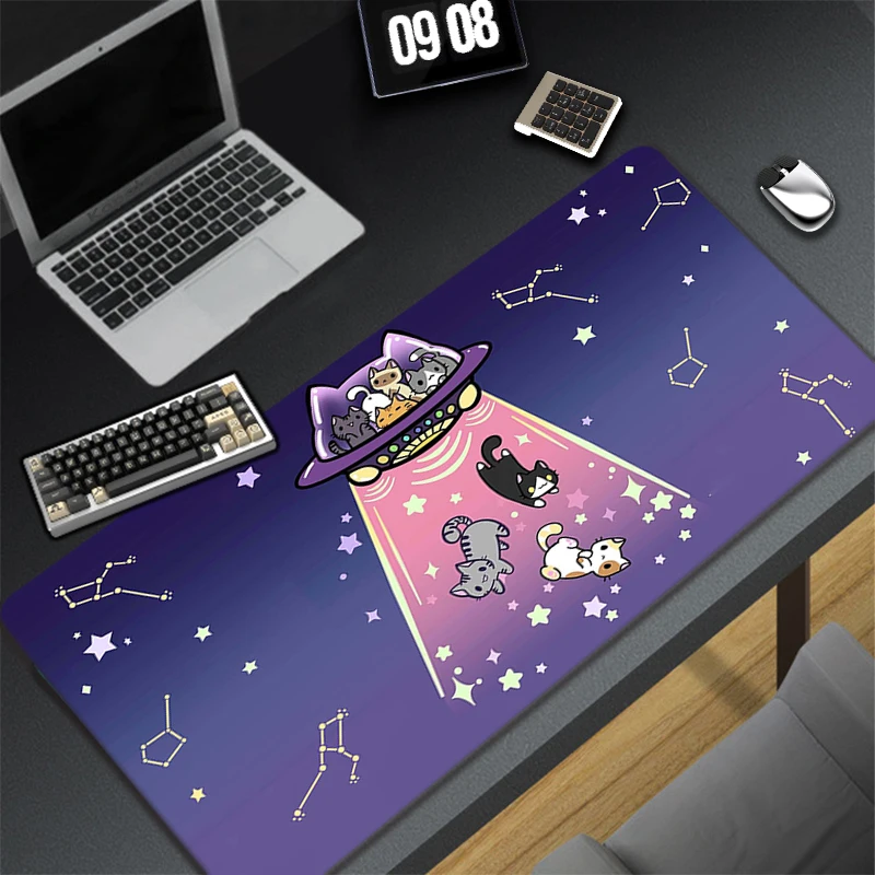 Large Anime Mouse Pad Pink Cute Cat Gaming Accessories Kawaii Office Computer Keyboard Mousepad 400x900 PC Gamer Laptop Desk Mat