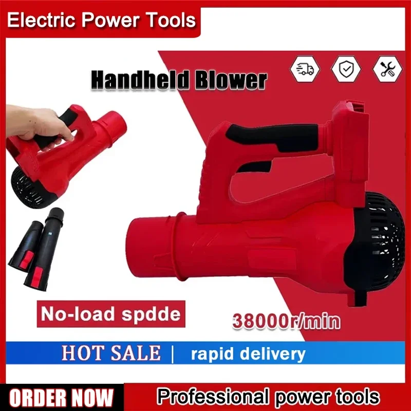 Беспроводной воздуходувка 38000 об/мин, бесщеточный ручной турбонагнетатель для листьев для Milwaukee, 18 В, аккумуляторный инструмент для Milwaukee