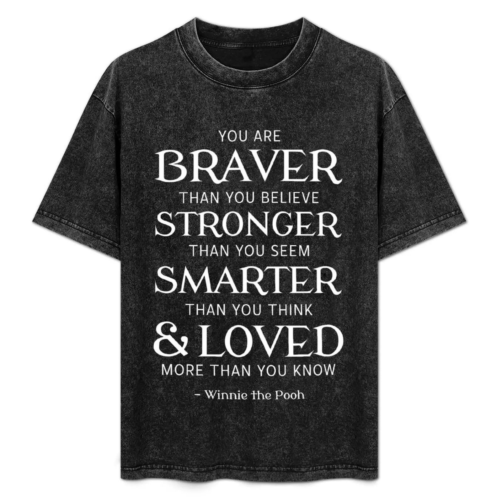 You Are Braver, Stronger, Smarter, & Loved T-Shirt customs boys animal print cotton graphic tees shirts graphic mens t shirts