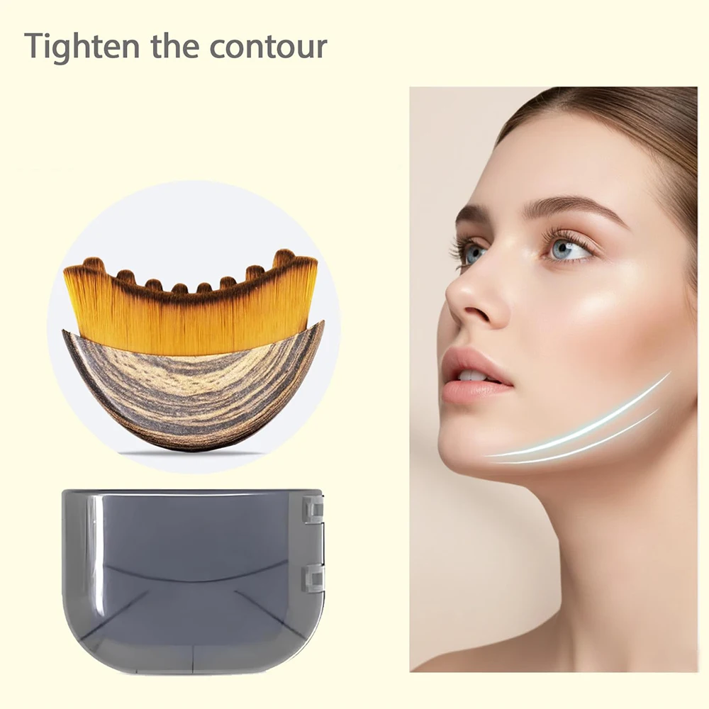 2 Stück Lymphatische Kontur-Gesichtsbürste mit Aufbewahrungsbox, Neuartig Verbessertes Ergonomisches Design für Präzise Hautkonturierung – Detail 2