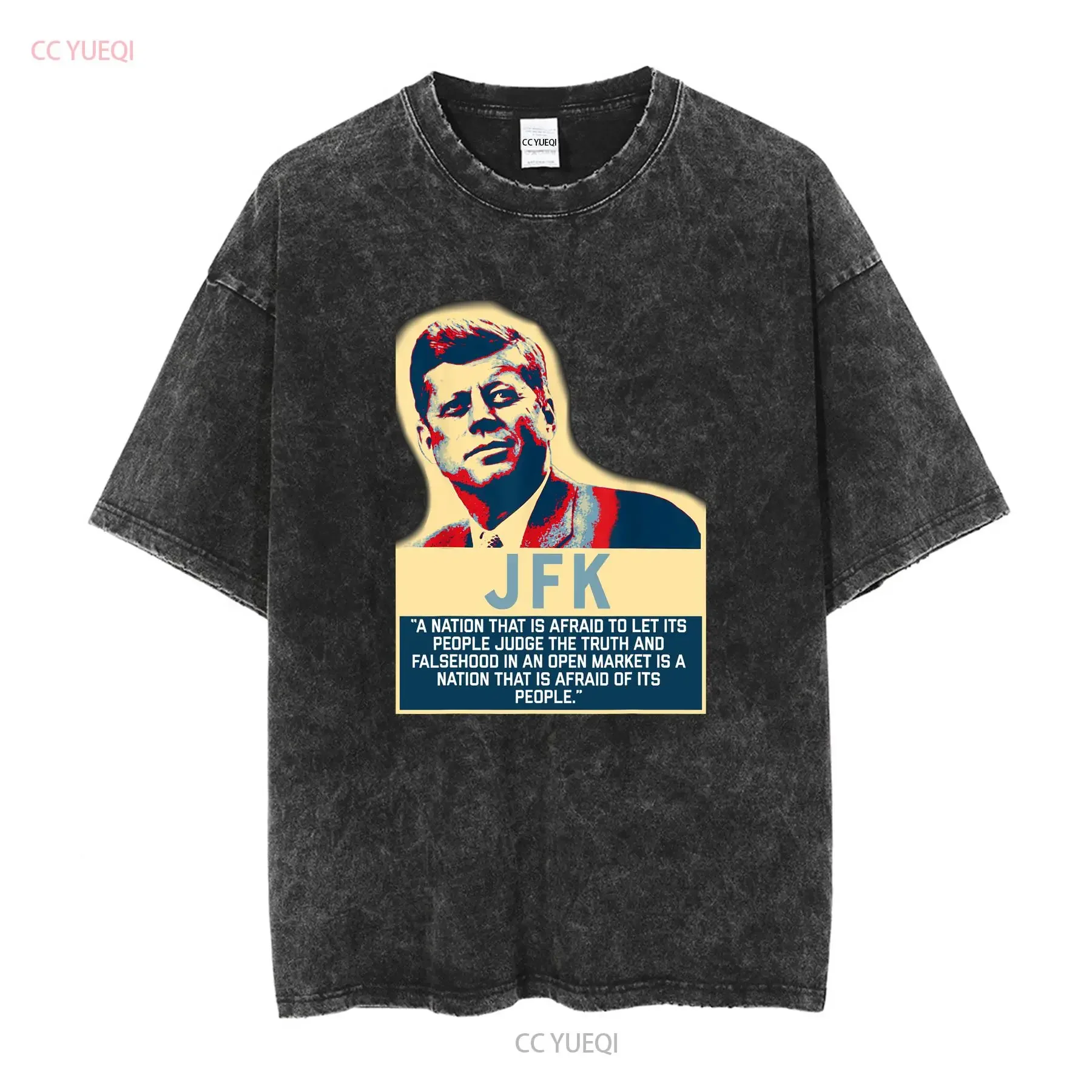 JFK T Shirt Judge the Truth Quote long or short sleeves vintage Washed Slightly Versatile Unisex Breathable Stretched