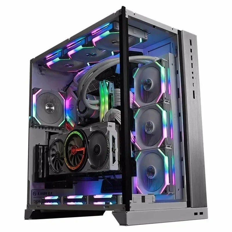LIAN LI UNI FAN SL120 V1 AL120 SL140 120/140MM RGB Fan Kit Modular Cable Free Software Smart PWM Control M/B 5V ARGB Black/White