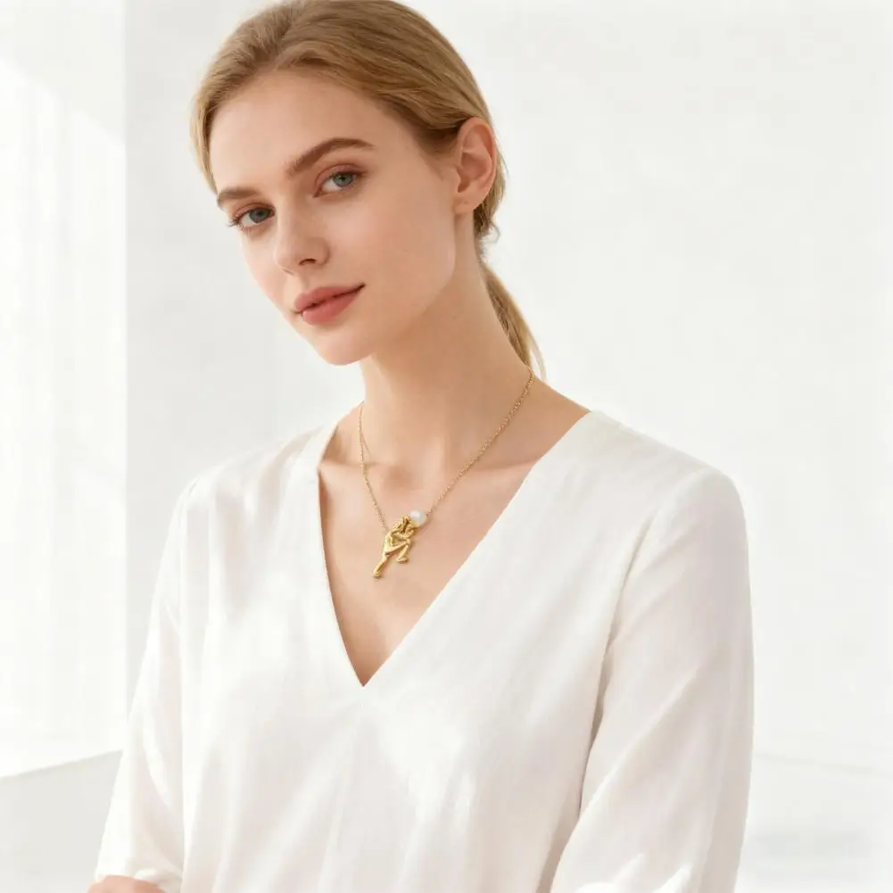 Collier pendentif Sisyphus fausse perle longueur réglable collier mythe grec symbole de perse bijoux cadeau 이 Ожелье