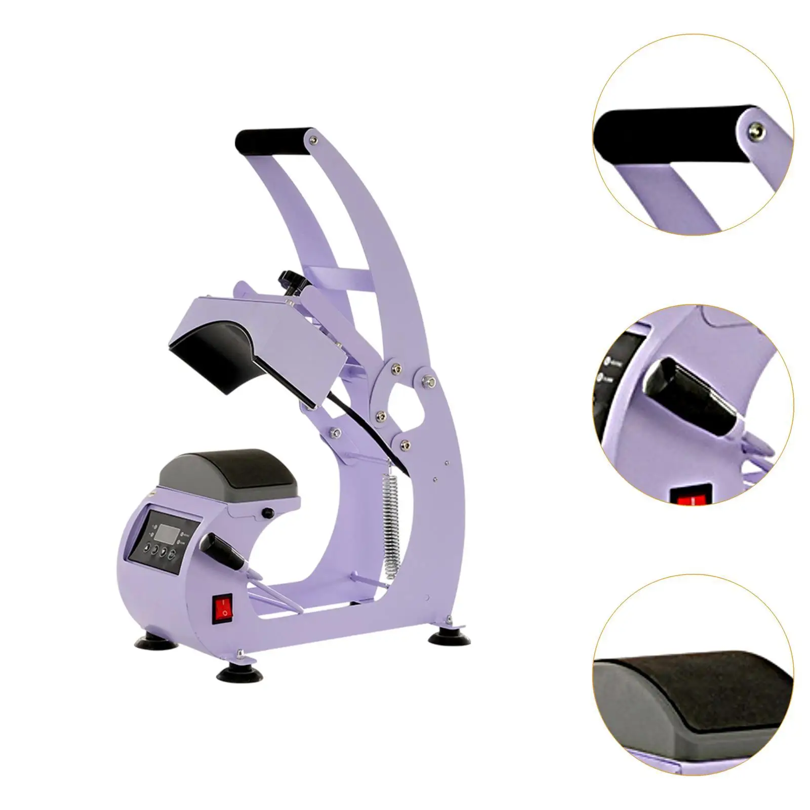 آلة الصحافة الحرارة 0-250 درجة مئوية شاشة ديجيتال أداء مستقر المهنية التحكم في درجة الحرارة قبعة الصحافة الحرارة