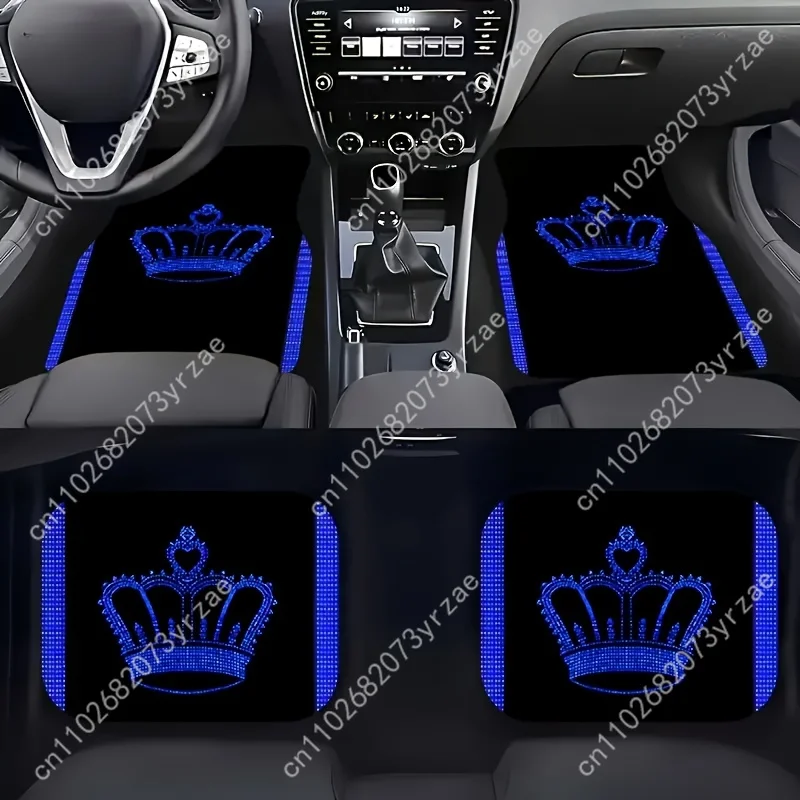 

Blue Crown 4pcs Universal Car Floor Mats All-Season Fashionable Auto Interio Absorbent Non-Slip Washable Car Floor Mats