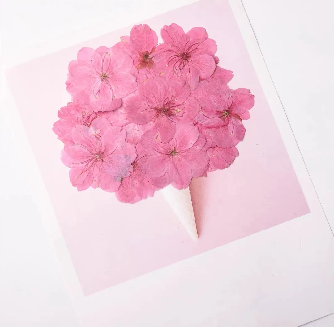 花,結婚式,誕生日のポストカード,ブックマーク,電話ケース,フェイスメイク,ランプカード,日曜大工用のドライチェリー形の花,60個