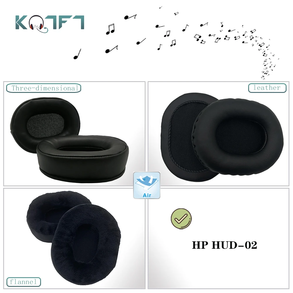 

KQTFT 1 Pair of Velvet leather Replacement EarPads for HP HUD-02 Headset Earmuff Cover Cushion Cups