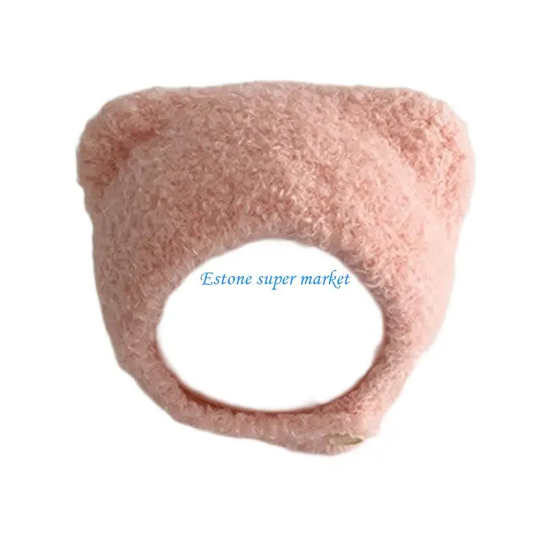 

090B Baby Ear Protections Hat Soft & Breathable Bonnet Knitted Warm Hat for 5 Months to 2 Years Old Windproof Headwear