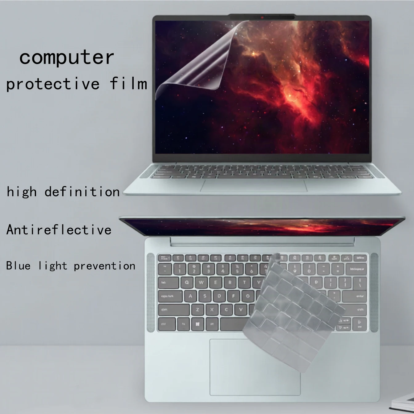 Film protecteur antireflet et anti-lumière bleue, adapté aux écrans et aux claviers des ordinateurs Lenovo IdeaPad Vibe 14AGP12.