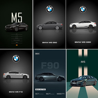 M5 Series E60 G90 CS F10 F90 Race Car Legendary Racer Retro Metal Sign Poster Garage Indoor Room Decor Club Tin Home Wall Decor