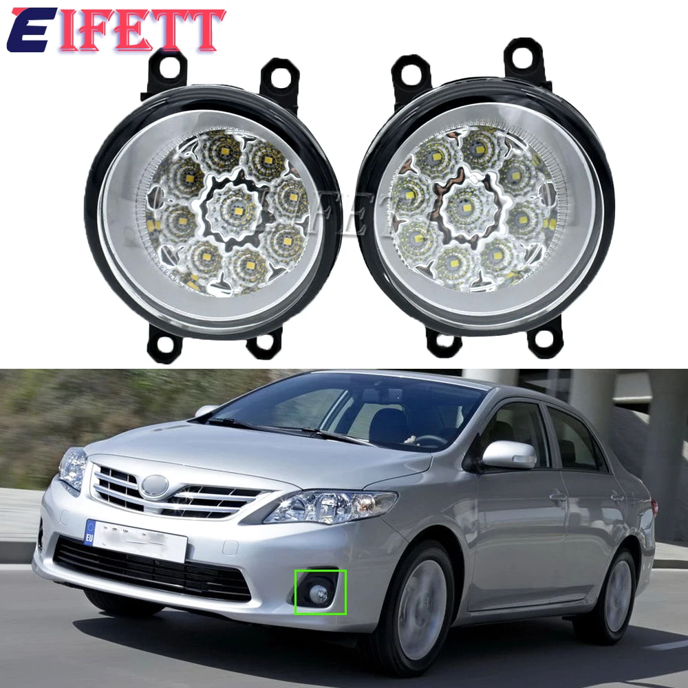 

1Pair LED Fog Light For Toyota Corolla e150 Altis 2011 2012 2013 Car Accessories Running Lamp DRL Front Bumper Headlights 12V