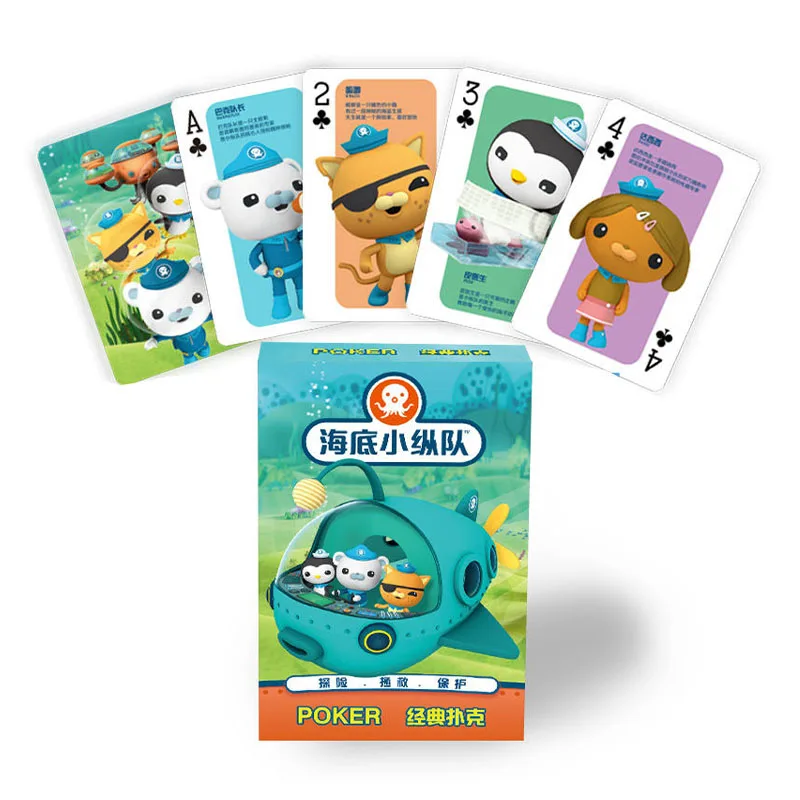 Octonauts Cartoon Poker Toy Game Cards Barnacles Peso Kwazii Cute Print Hardcover Collection Gifts