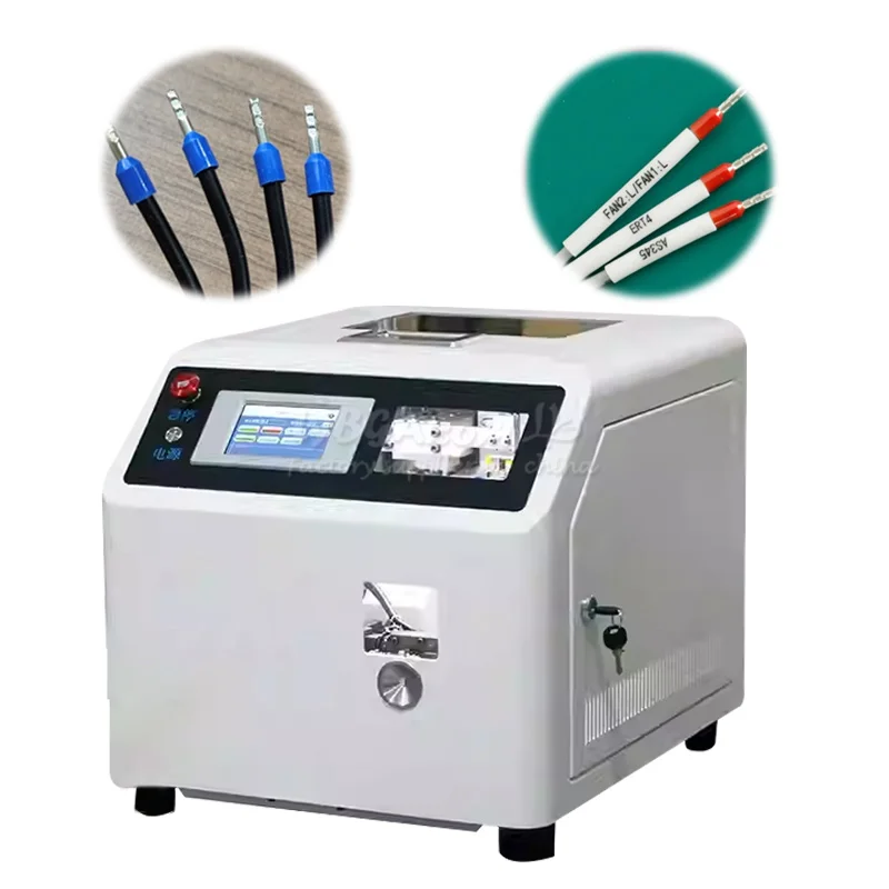 LY-510B Automatic E-Tube Type Terminal Machine 4-in-1 Function Stripping Twisting Threading Crimping 0.3-0.6mm² Terminals