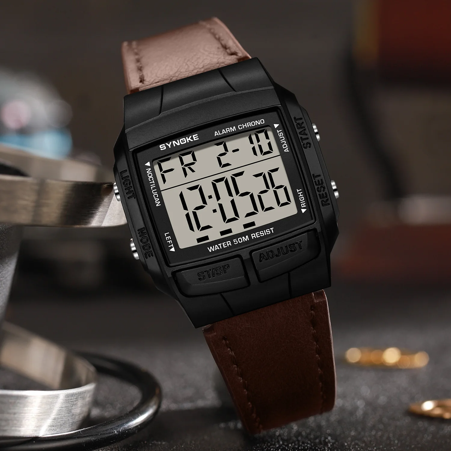 Sleek Digital LED Outdoor Watch for Men - Stylish, Waterproof, and Features Date Display