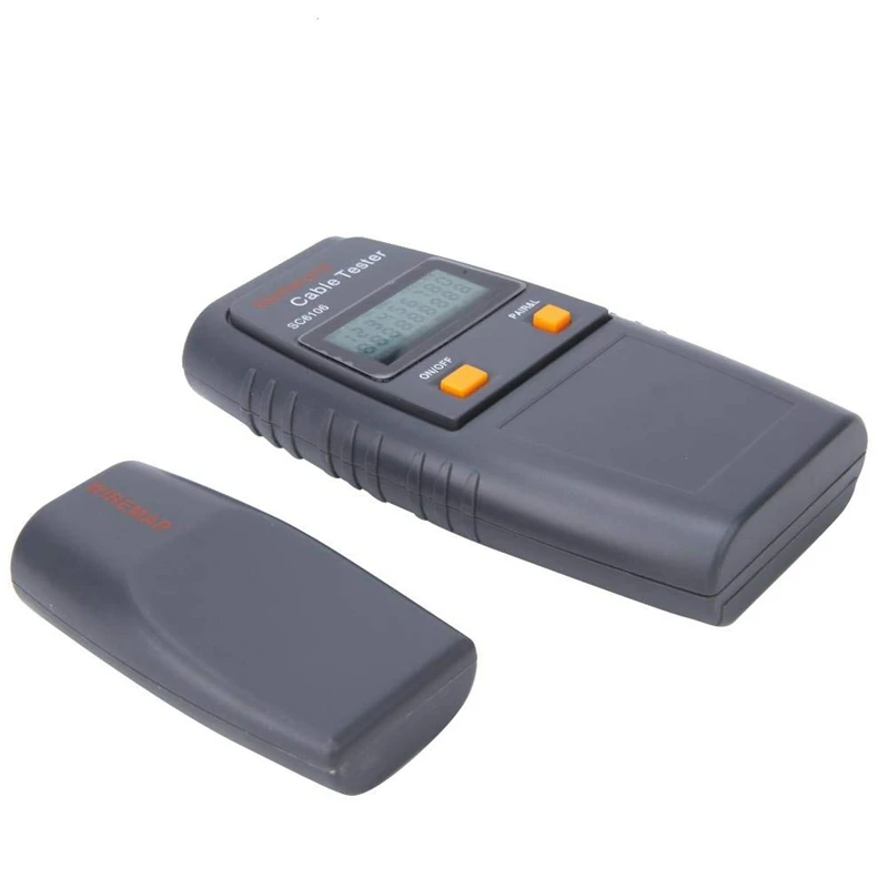 Rede Cable Tester com Display LCD, Linha Elétrica Finder, LAN, Fio Testing, SC6106