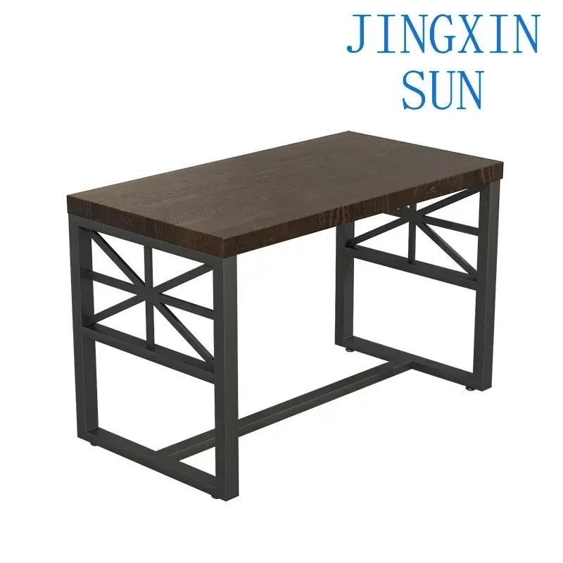 Industrial style bar table and chair combination Qingba hot pot barbecue restaurant retro dining table commercial wall card seat