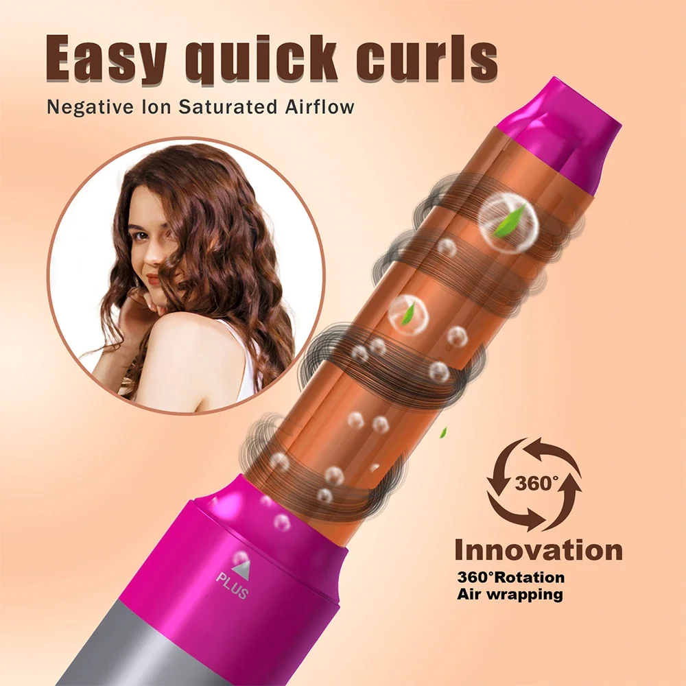 New Hair Dryer Multi Hair Styler 5 in1 Curling Iron Hair Straightener With Hair Brush Hairdryer Hair Dryer Hair Multi Styler