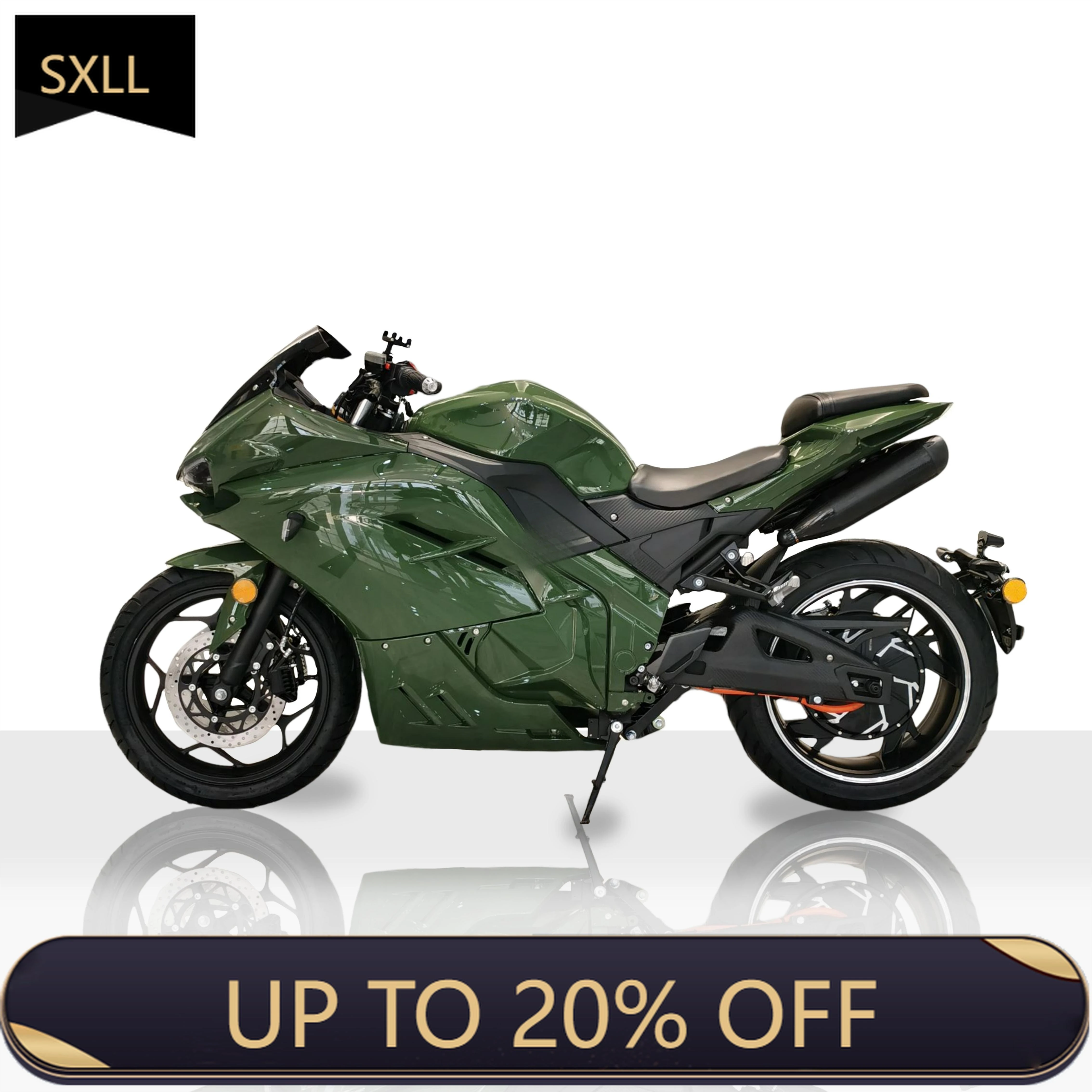 SXLL 72V120Ah 10KW DK Ducati-Panigale Style High Quality Electric Motorcycle Scooter with Bluetooth Engine Sound Simulator