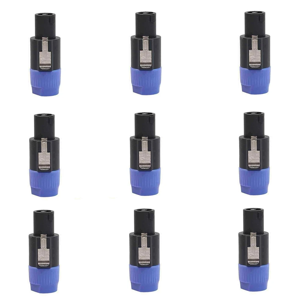 20Pcs 4-Pole 4Pin NL4FC Connector Ohm Plug Speaker Audio Cable Plug Adapter 4 Pin Speakon Female Jack Accessories Blue