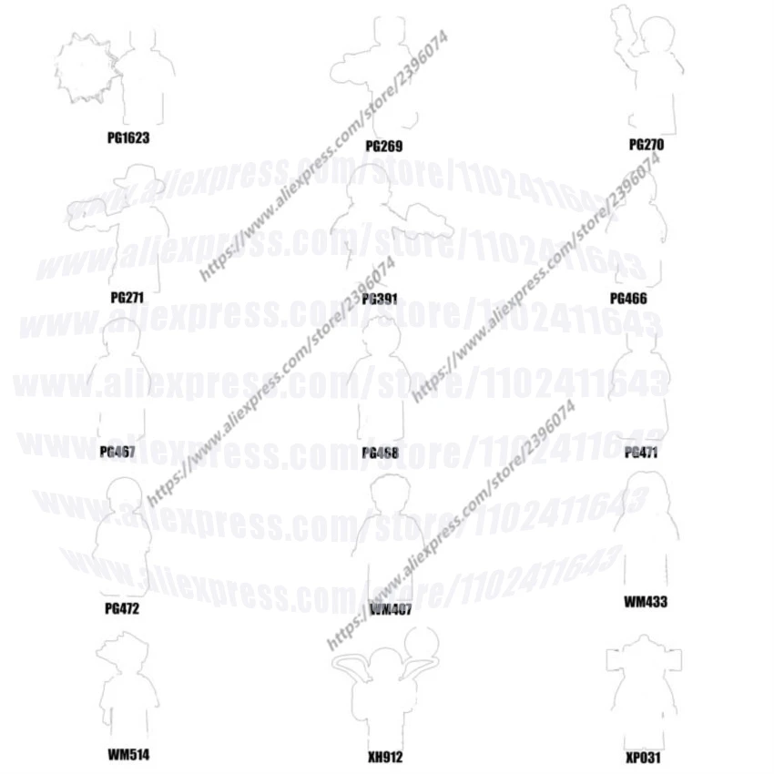 

Фигурки, строительные блоки, игрушки PG269 PG270 PG271 PG391 PG466 PG467 PG468 PG471 PG472 PG1623 WM407 WM433 Series-005 DIY Toys