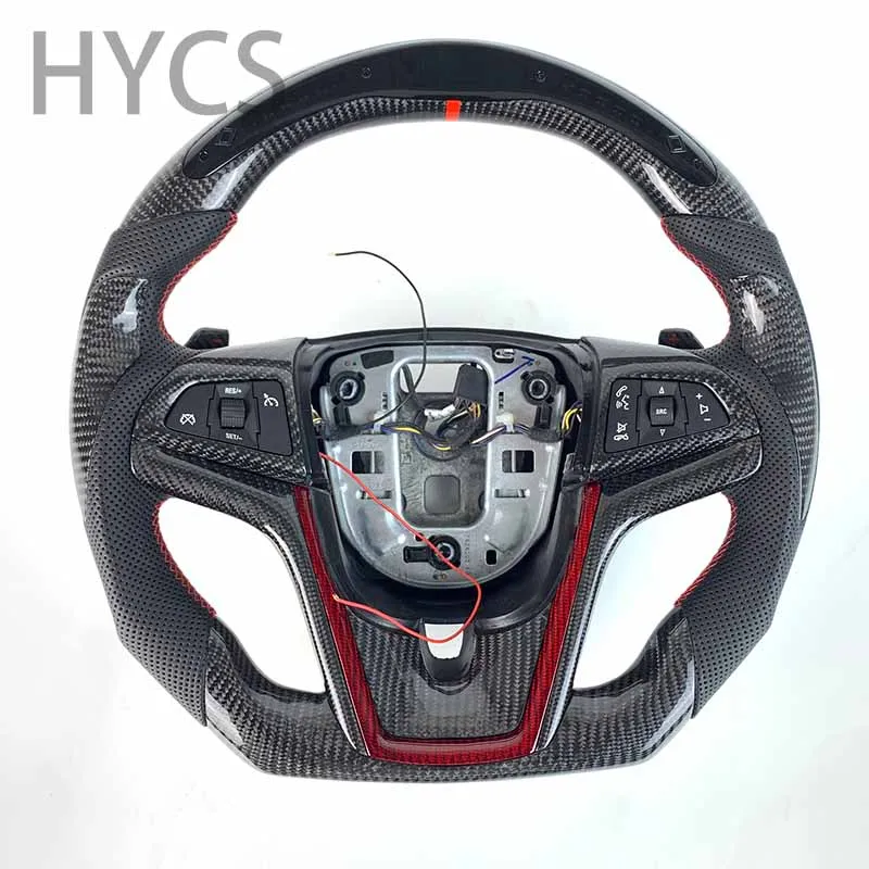 

Car LED Carbon Fiber Sports Steering Wheel for Chevrolet Malibu Tracker Cruze Camaro 2001 2002 2003 2004 Without airbags