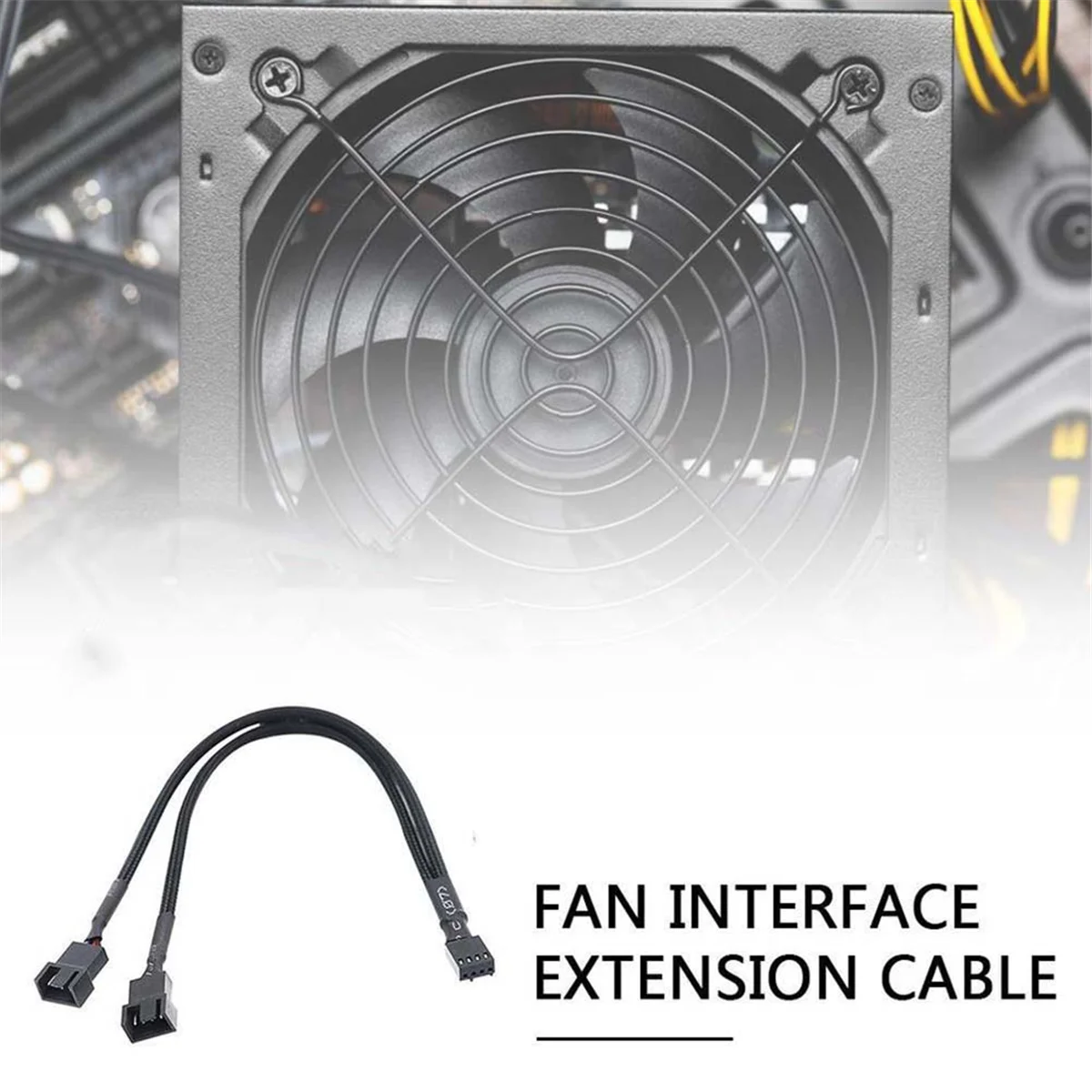 4-Pin PWM Fan Splitter Hub Cable for Motherboard and CPU PC Case Fan Extension Adapter, Y Splitter Cable