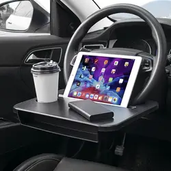 Car Seat Slot Storage Box Car Mount Steering Wheel Desk Seat Table Steering Wheel Laptop Holder Desk Drinks Holders Dinner Table