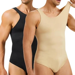 Body moldeador de cuerpo completo sin mangas para hombre, entrenador de cintura, ropa interior adelgazante, 2024