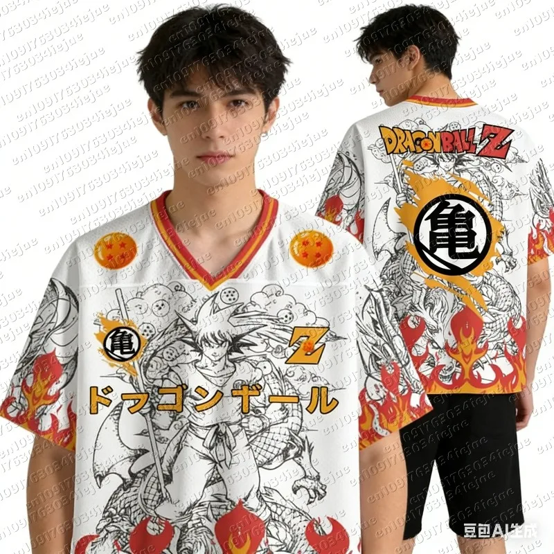 2026 Anime Dragon Ball Z Wukong Summer Unisex Children's Casual Sports Jersey T-shirt Is A Good Friend of Pants