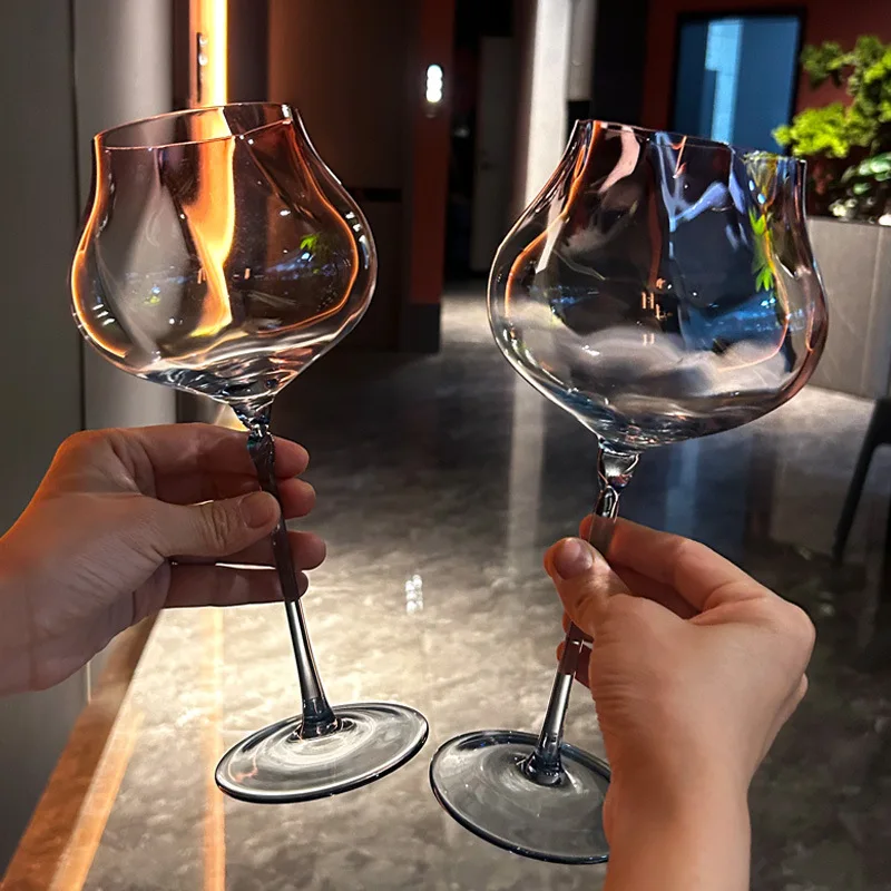 750ml Set of 2 pieces  Large Capacity Gradient Red Wine Glasses Burgundy Bordeaux Wine Glasses High-end Crystal Glass Barware ﻿
